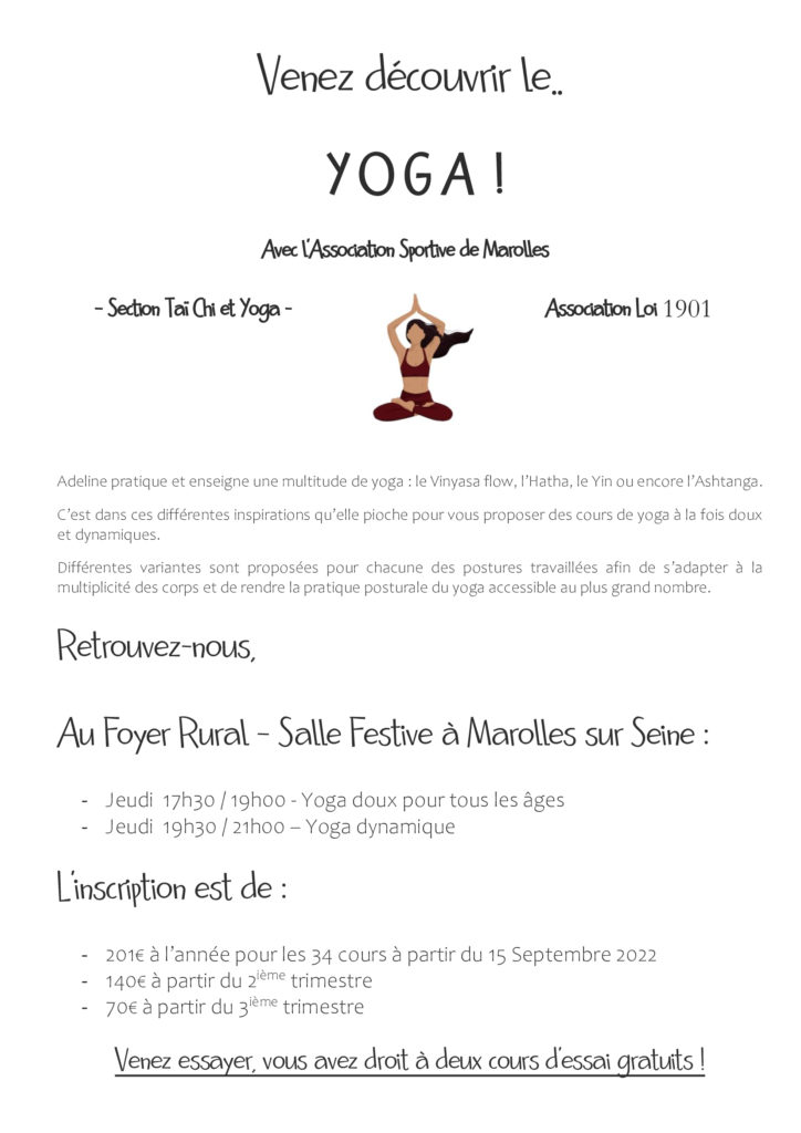 Affiche Yoga Marolles V Marolles Sur Seine